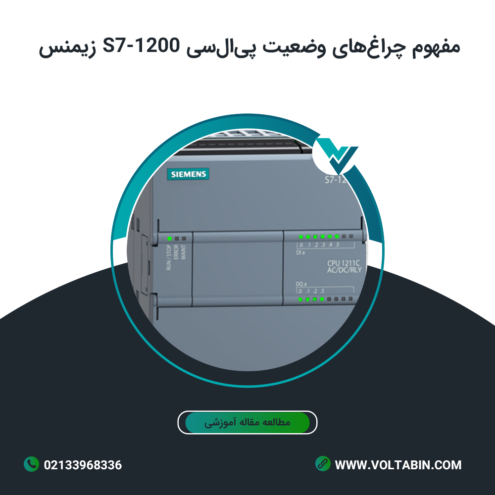 مفهوم چراغ‌ های وضعیت پی‌ ال‌ سی S7-1200 زیمنس
